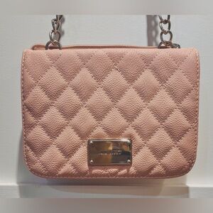 Nine West Quilted Dusty Pink Crossbody Bag